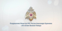 Поздравление главы МЧС России Александра Куренкова с 80-летием Великой Победы - МЧС России