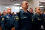 В День Конституции Российской Федерации начальник Главного управления МЧС России по Запорожской области Дмитрий Кучерков поздравил коллектив с праздником и вручил спасателям ведомственные медали
