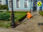 В Мелитополе продолжаются работы по благоустройству общественных пространств.