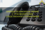 Информация о проведении прямой линии телефонной связи с руководителем следственного управления Александром Владимировичем  Царакаевым